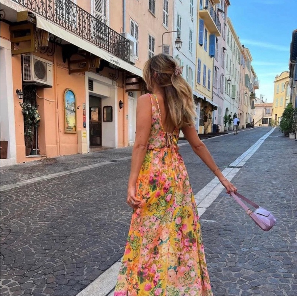 NWT For Love & Lemons "Madison" maxi dress